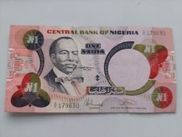 Banknote Central Bank of Nigeria - 1 Naira unz.