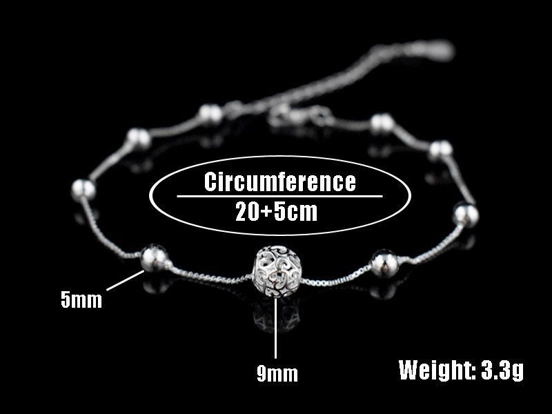 Bracciali & Braccialetti: silber fusskette mit kugeln – Nuovo e nell'imballaggio originale da St. Gallen venduto da yatoot26 5
