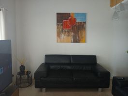 Echtleder Sofa schwarz guter Zustand 2-Sitzer