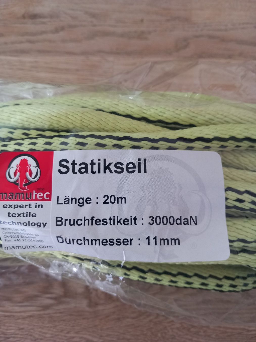 Mamutec Seile: Mamutec Statikseil 20m/11mm – Neu und originalverpackt aus Thun von Beas-Allerlei 1