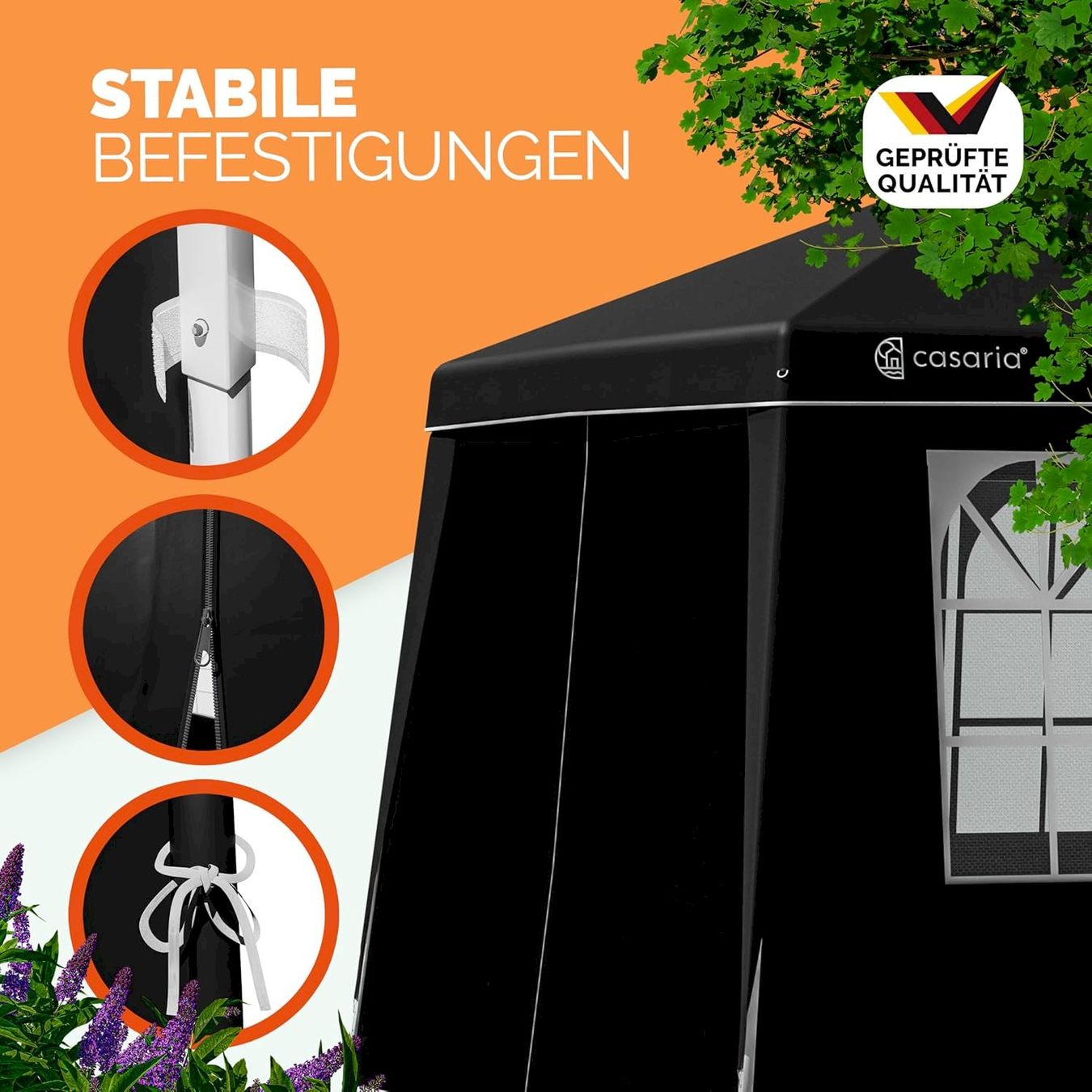 Zelte & Pavillons: Faltpavillon Capri 3x3m + 4 Seitenwänden – Neu und originalverpackt aus Bottighofen von zaap 5