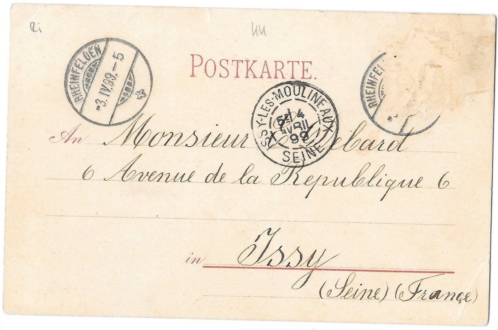 Cartoline postali: Rheinfelden farbige Lithografie 2 Bilder – Usato da Olten venduto da clotaldi 1