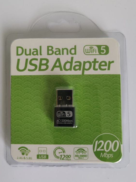 Lecteurs & Adaptateurs: WiFi USB Adapter 1200 Mbps – Neuf avec emballage d'origine à Mels par Zeppelin08