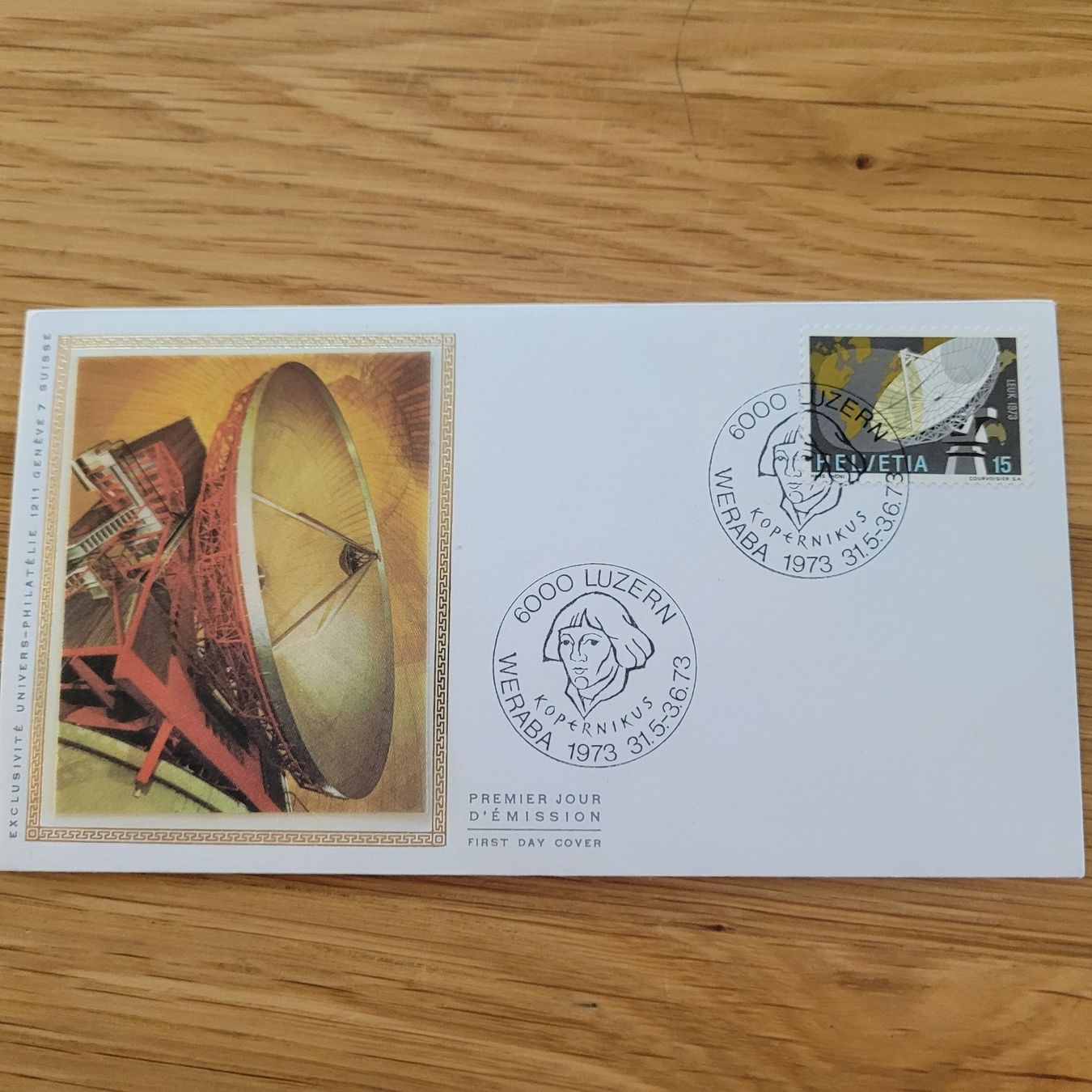 Tutti i francobolli: FDC mit Seidenbild 1973 Luzern – Usato da Biel/Bienne venduto da Destockweb