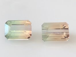 TURMALIN  Bi-Color Pair salmon/mintgrün  5.15cts