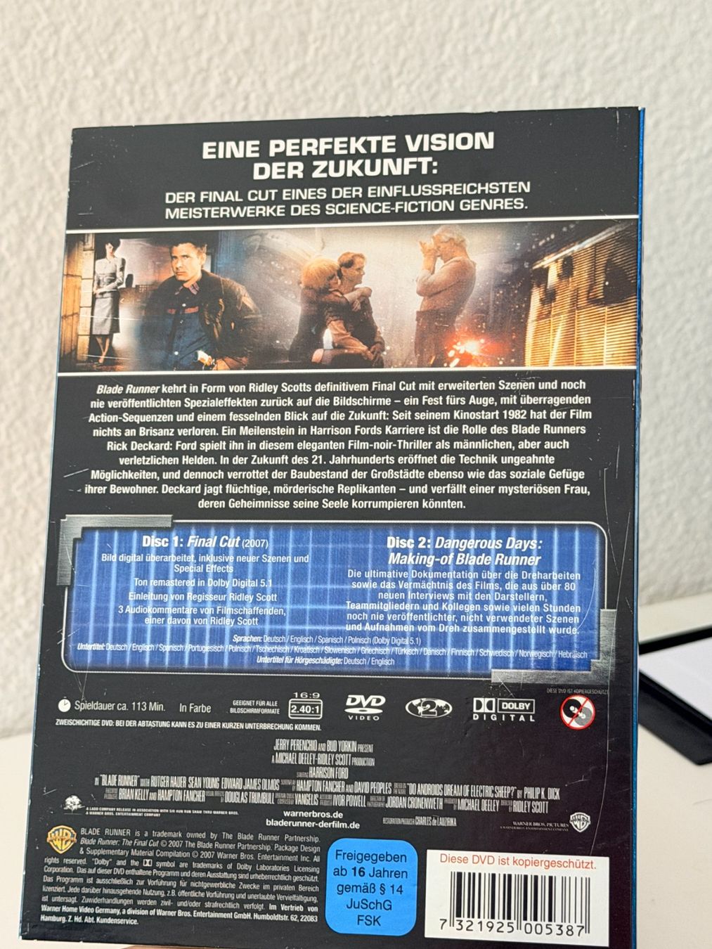 Tutti i DVDs: Blade Runner: The Final Cut 2Disc – Usato da Binningen venduto da samorga21 2