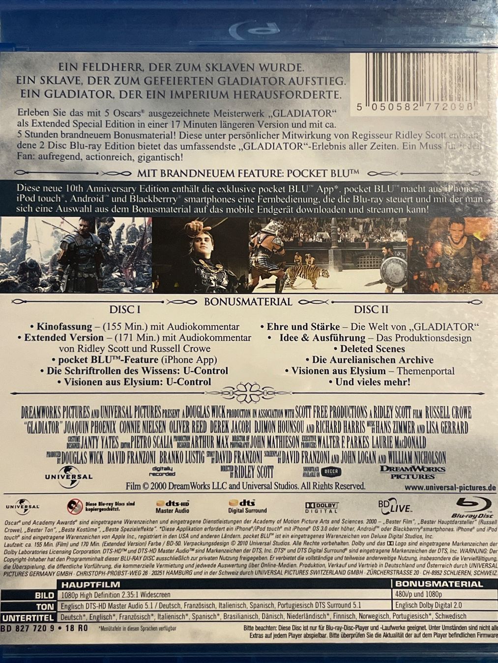 Tutti i DVDs: Gladiator   (2000) – Nuovo (secondo la descrizione) da Waldenburg venduto da Gonzo8 1