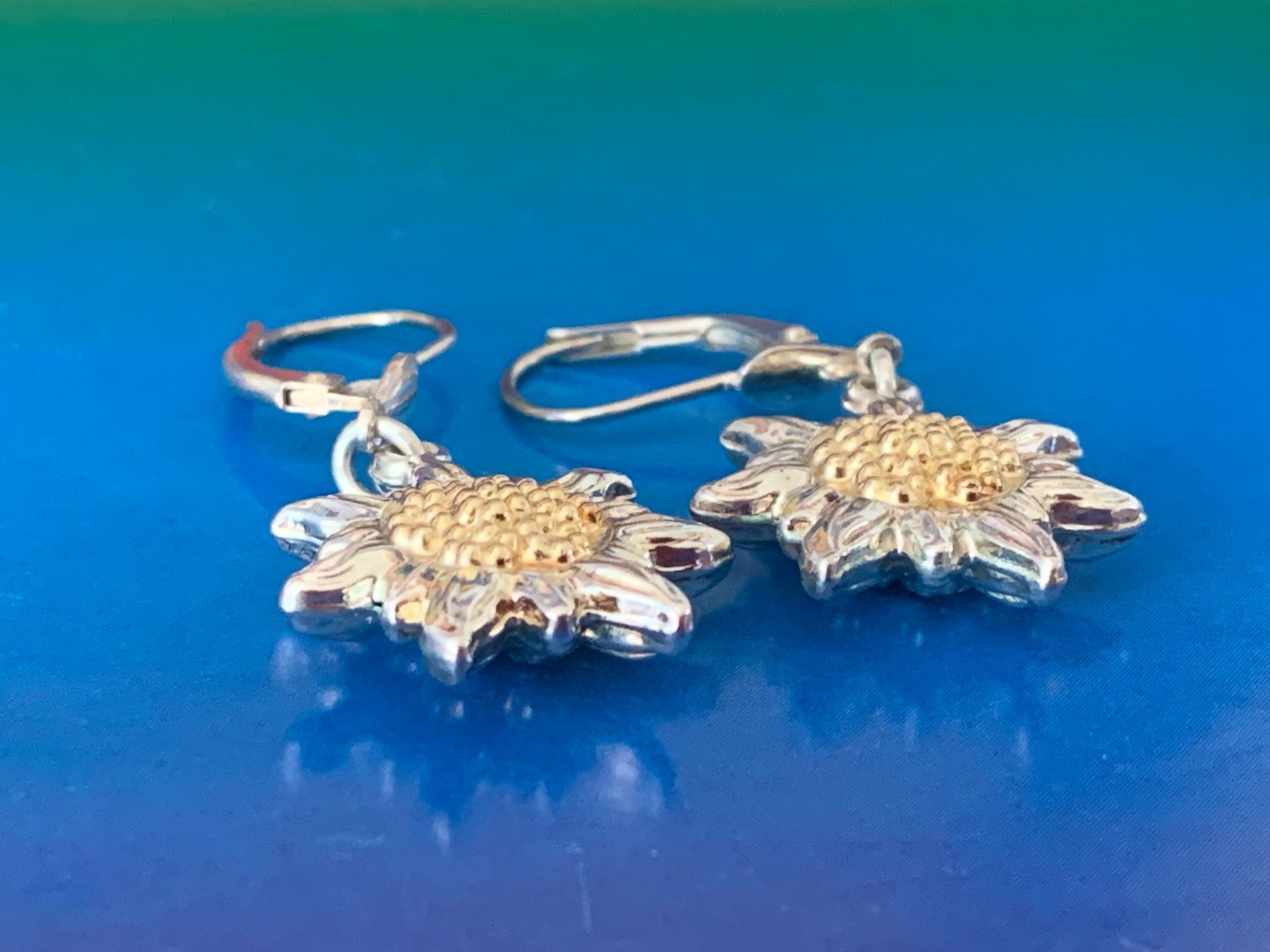 Orecchini pendenti & Orecchini a lobo: Ohrringe Silber/goldig EDELWEISS ! – Nuovo (secondo la descrizione) da Dittingen venduto da Bijoubelle 1