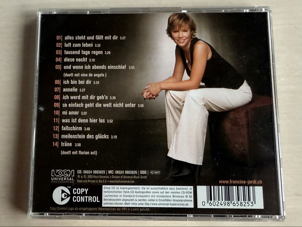 CD: Francine Jordi - Alles steht und fälllt mit dir – Usato da Oberried Brienz venduto da Chyara 1