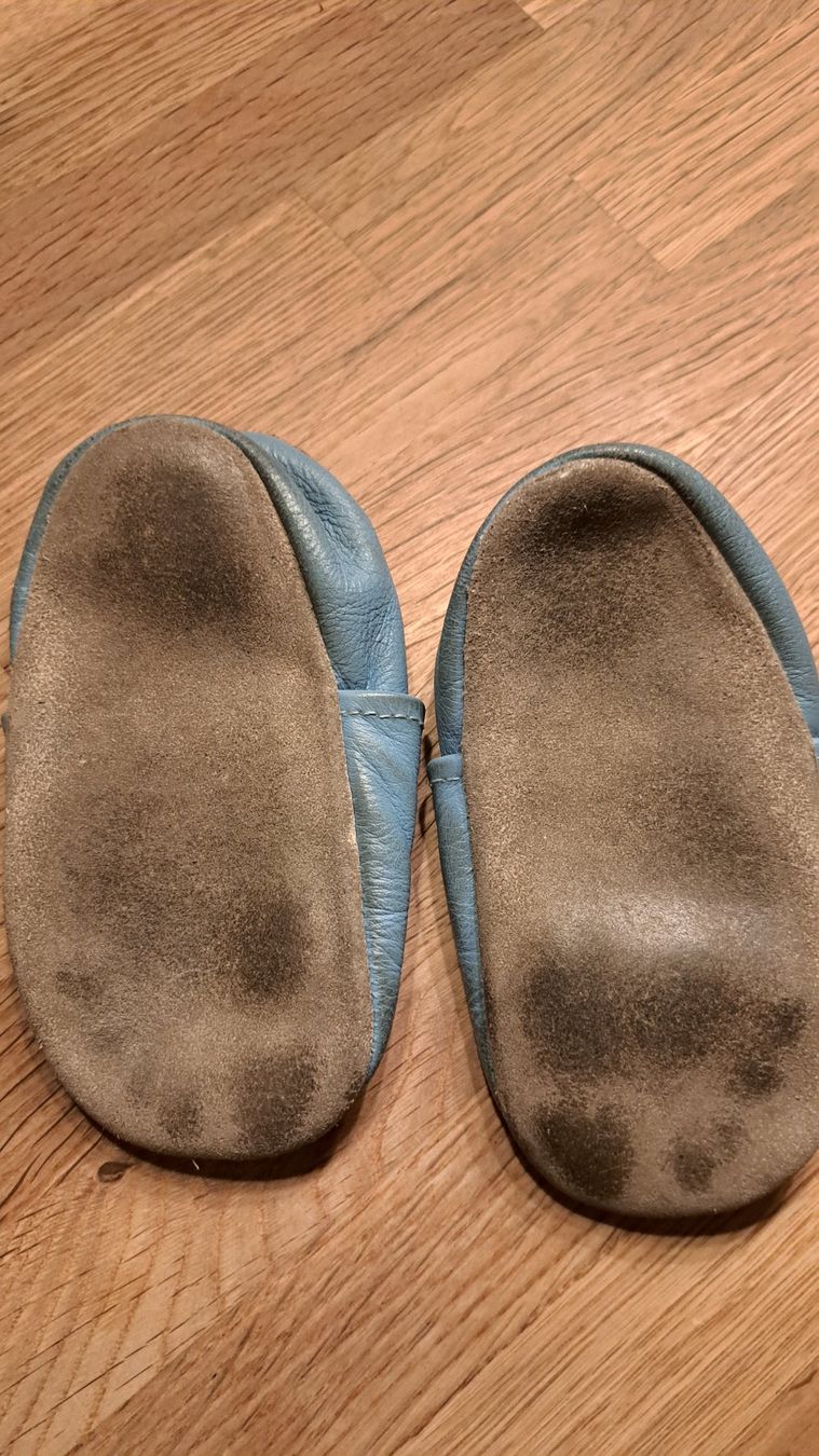 Scarpe per ragazzi: Lederfinkli, Affenmotiv – Usato da Langenthal venduto da T.L. 1