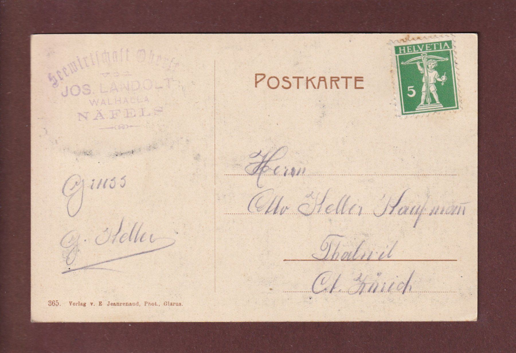 Cartoline postali: OBERSEE - Rauti – Usato da Pully venduto da nicecards 1