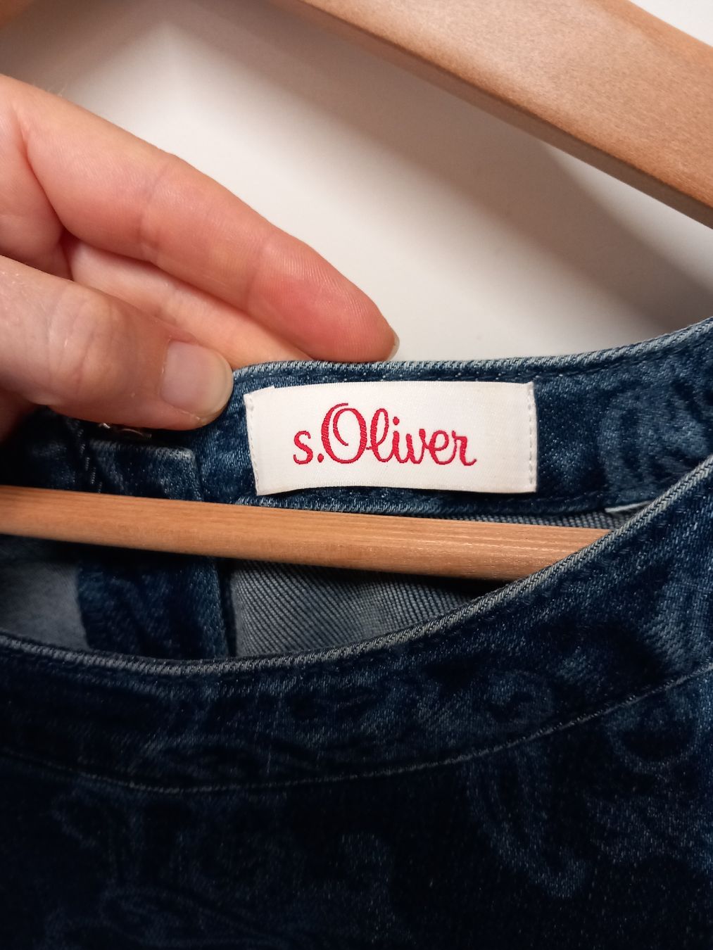 S.Oliver Vestiti: S.Oliver Stretch-Jeanskleid Gr.44 mit Muster – Usato da Gwatt (Thun) venduto da umwelt-brocki 2