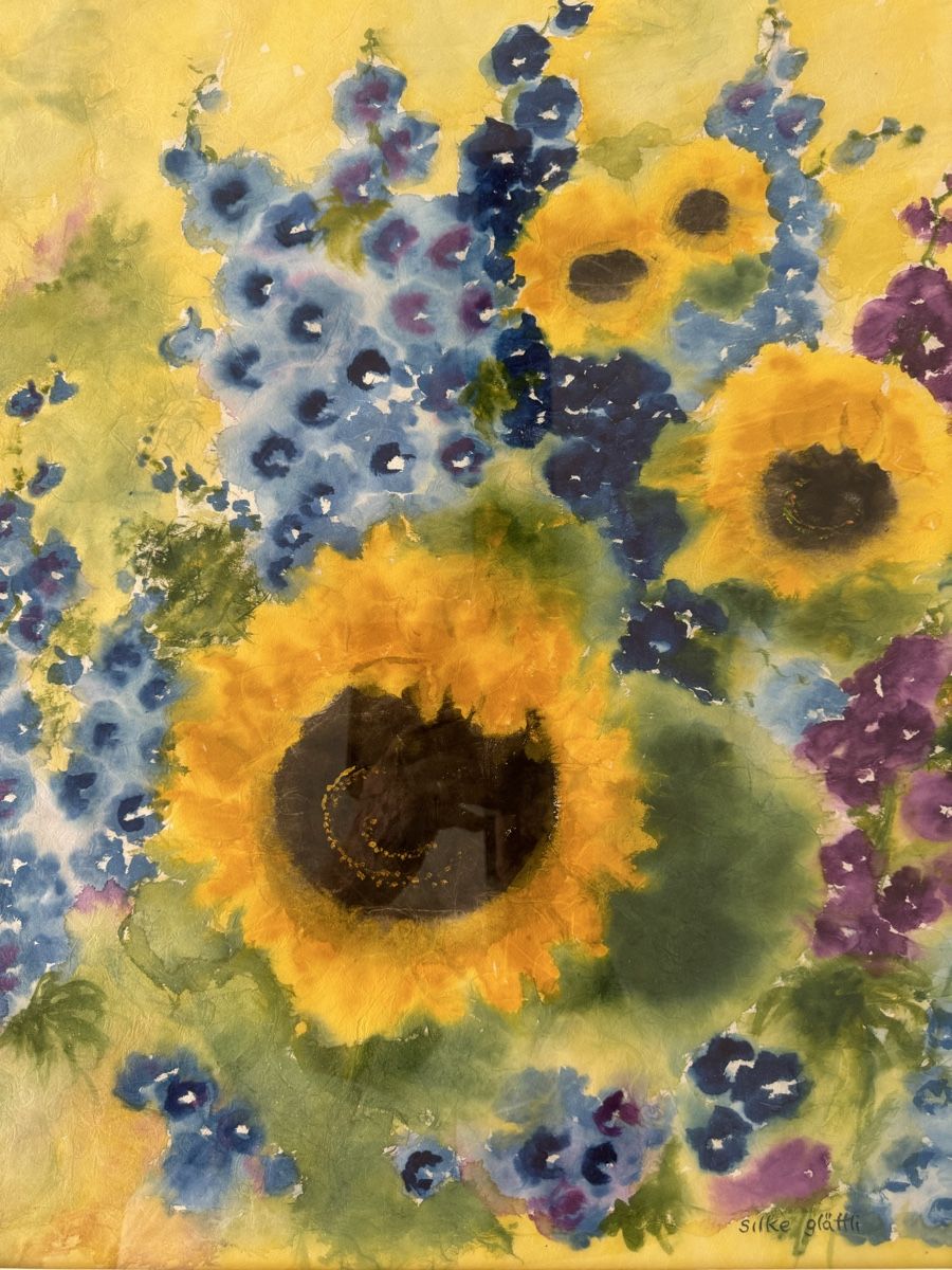 Dipinti: Silke Glättli, Original Aquarell, Sonnenblumen – Usato da Safenwil venduto da Corahund 2