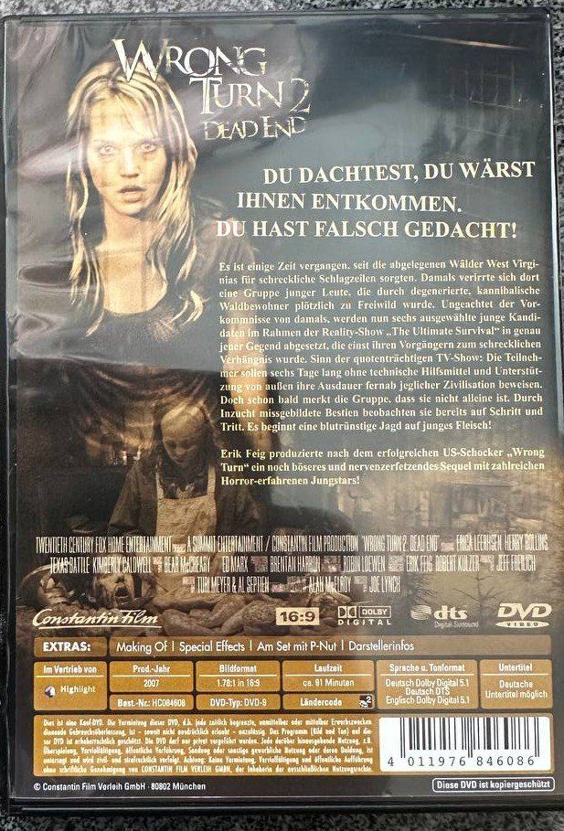 Tutti i DVDs: Wrong Turn 2 Dead End DVD Horrorfilm – Usato da Beringen venduto da Mantafisch1 1