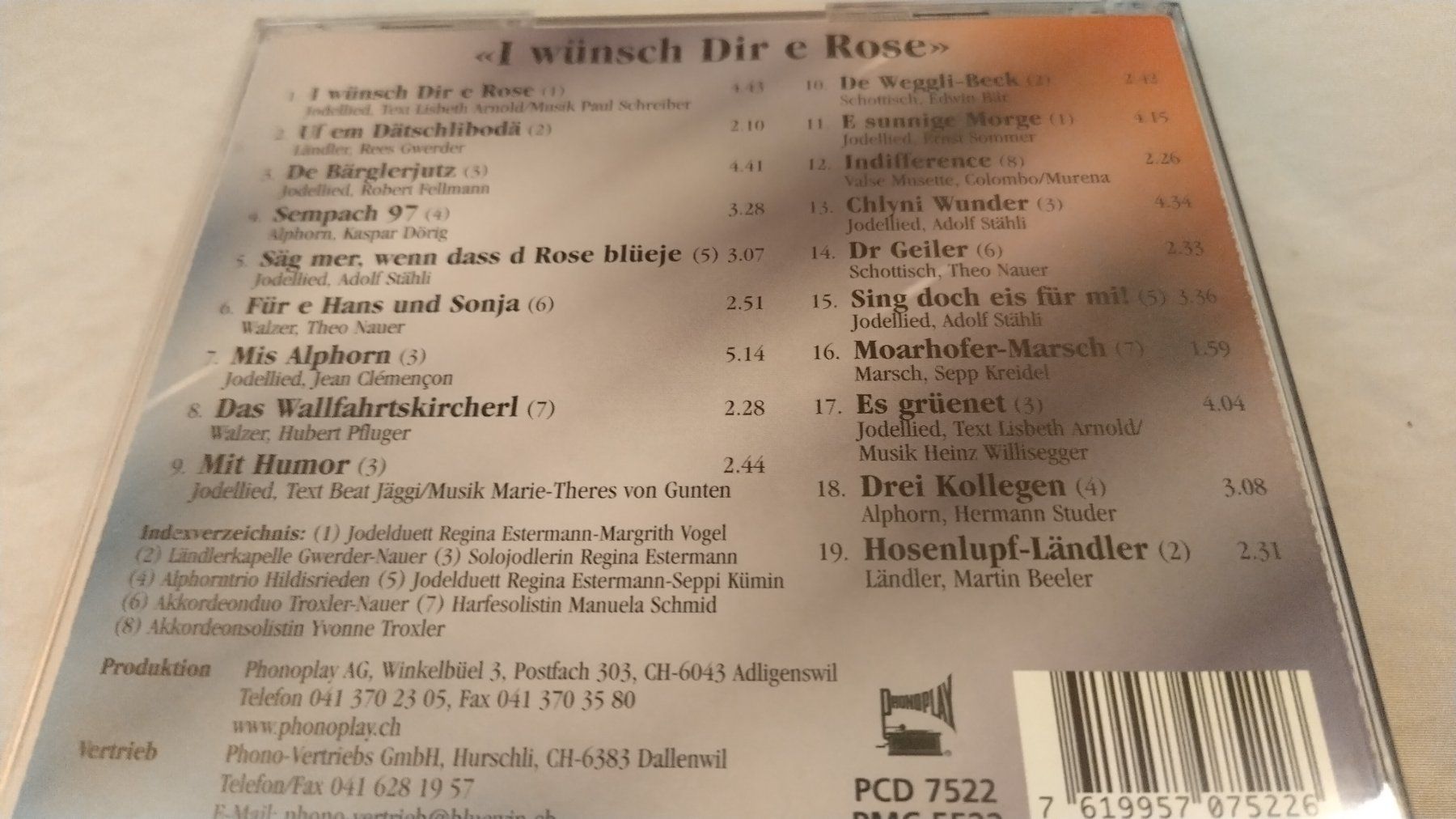 CD: Ländler + Jodel CD I wünsch Dir e Rose! / Ab Fr. 4.- – Usato da Bellach venduto da JingleJerry 3