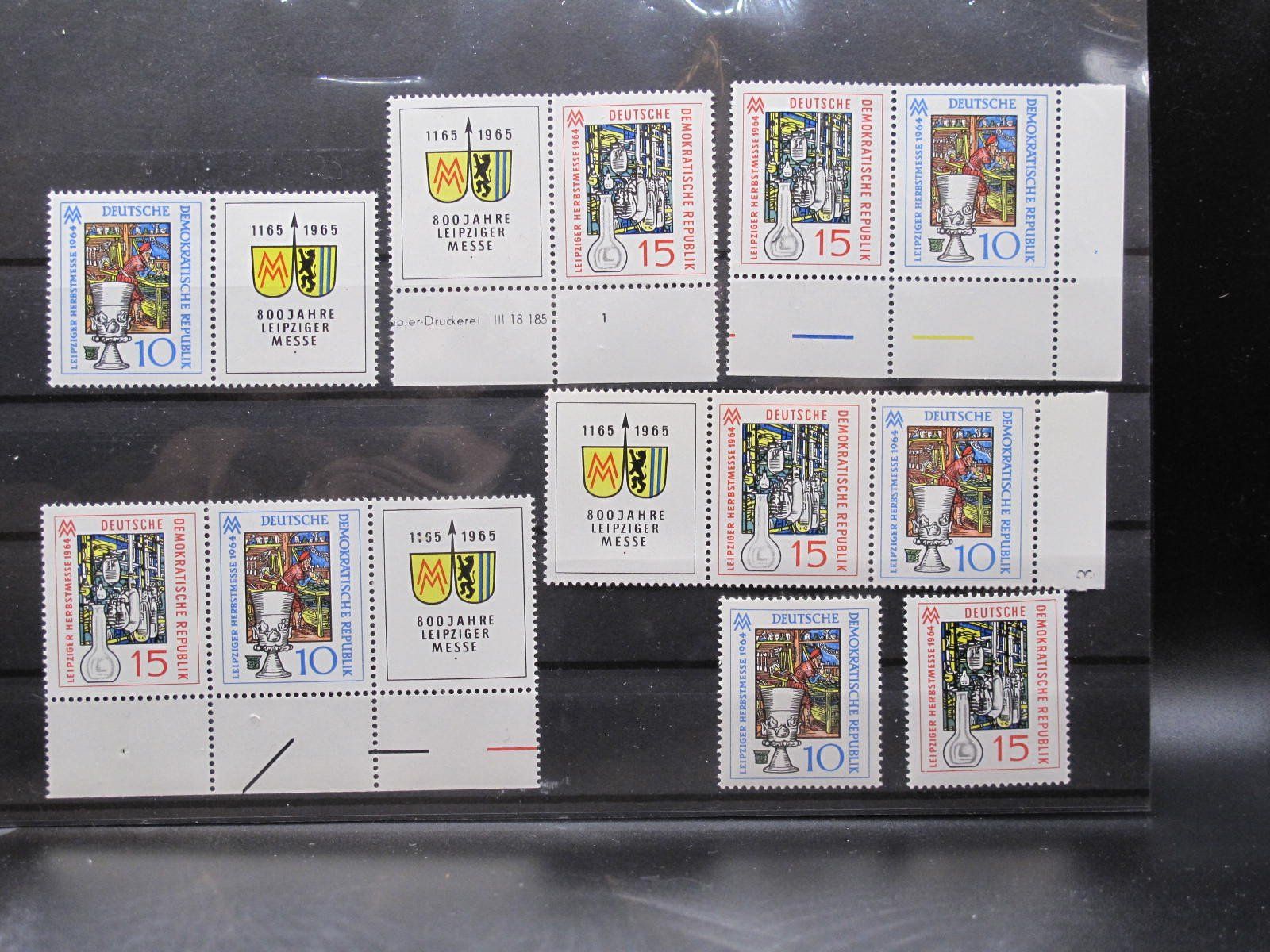 Tutti i francobolli: DDR 1964 Herbstmesse Variationen ** – Usato da Wil SG venduto da fva01