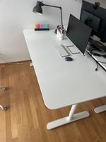 Grosser Schreibtisch, weiss, Top Zustand