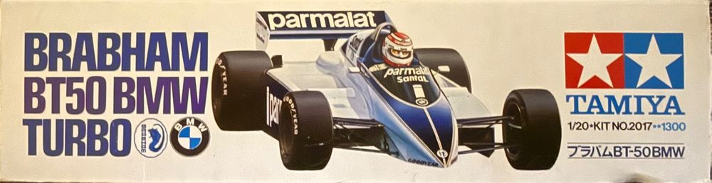 TAMIYA Brabham BT50 BMW Turbo Kit 1:20 Kit de modelo a escala 1:20