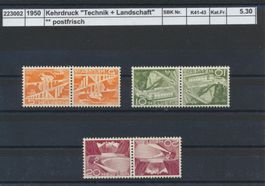 1950 Kehrdruck, "Technik + Landschaft", ** postfrisch