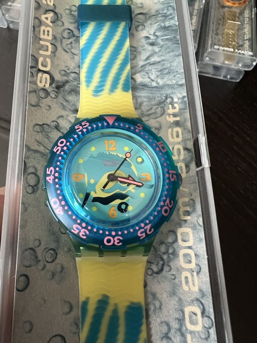 Swatch Orologi: Swatch Scuba 200 (SDG101) Swordfish – Nuovo e nell'imballaggio originale da Künten venduto da Spike17 1