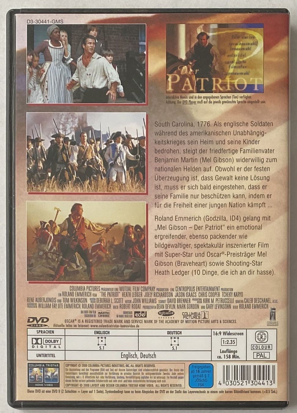 Tutti i DVDs: Der Patriot – Usato da Flums venduto da Asquillo 1