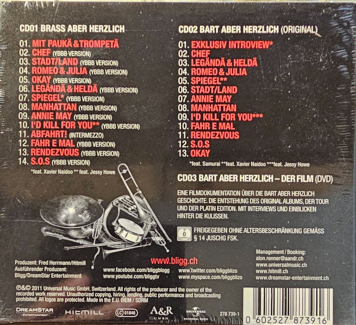 CDs: Bligg – Brass Aber Herzlich – Neuf avec emballage d'origine à Wahlen b. Laufen par Cg10 1
