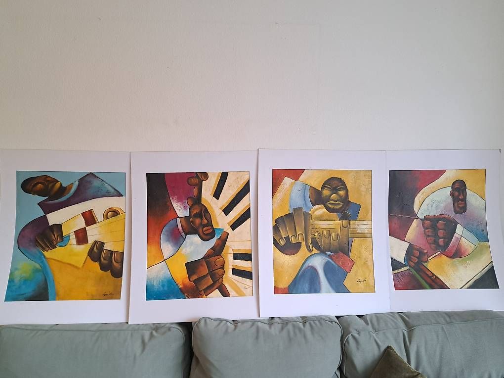 Dipinti: Ölgemälde 'Jazz Muzikanten' 50 x 60 – Usato da Bern venduto da mar_8npr