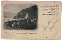 Sisikon, Werbekarte Hopfenlieferant), gelaufen 1904
