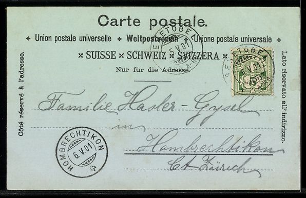Cartoline postali: Mondschein-Lithographie Rehetobel, Kirch – Usato da Berlin venduto da bartko-reher 1