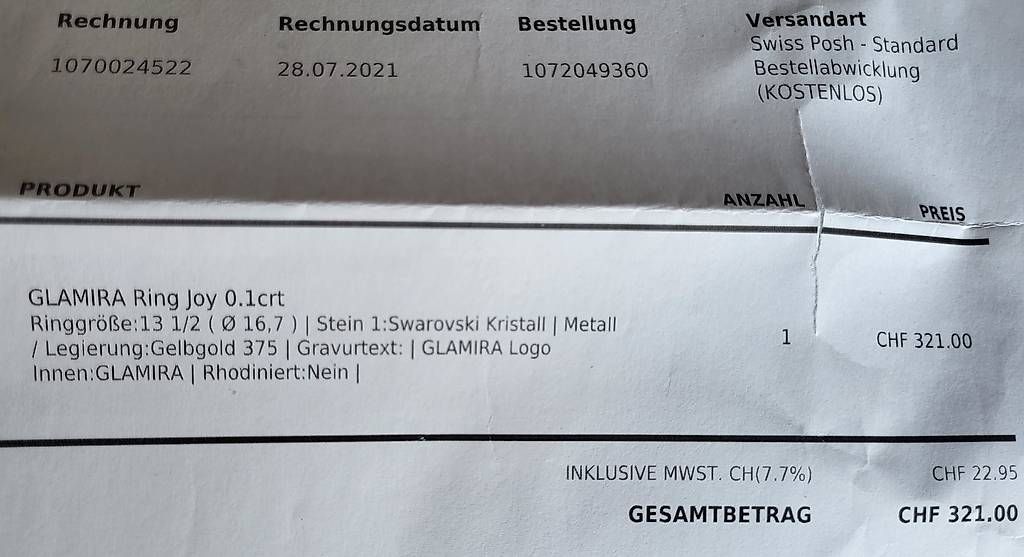Anelli: Ring Glamira Joy – Usato da Steinhuserberg venduto da lus_mxb6 4