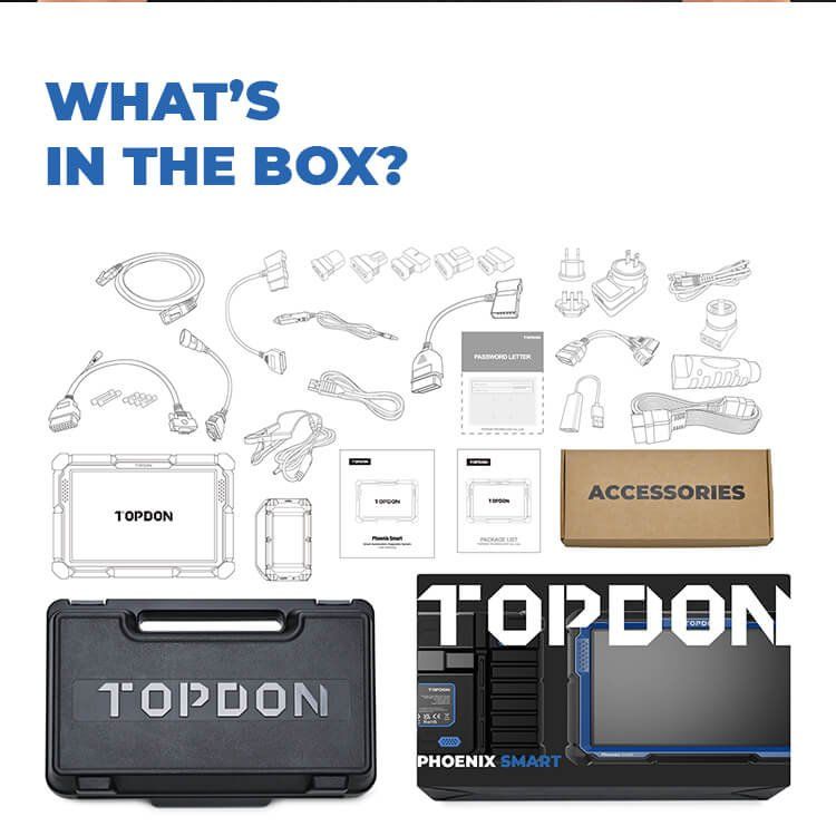 Alle Werkzeuge: TOPDON PHOENIX SMART KFZ Diagnosegeräte OBD Tester – Neu und originalverpackt aus Malans GR von BUYBEST-Schweiz 9