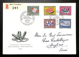 1959 FDC Pro Patria illustriert und Einschreiben