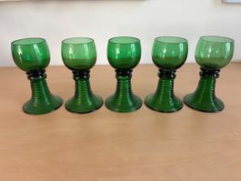 5 Elsässer Weingläser Römer Vintage