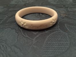 Spiegelburg Armreif, beige mit Blümchen, Top Zustand!