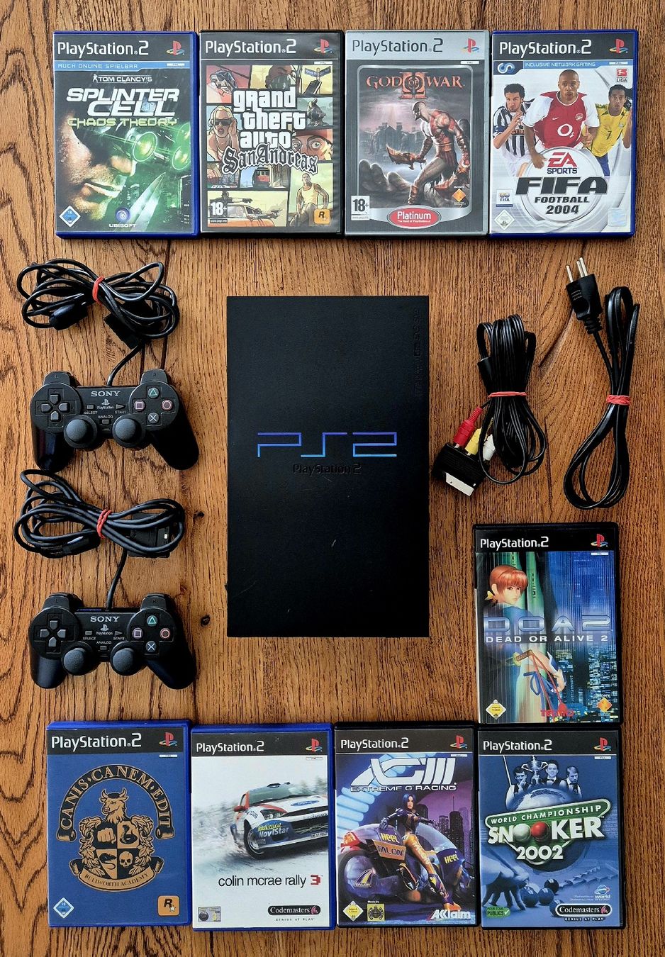 Sony Console: Sony PlayStation 2 + 2 Controller + 9 Spiele – Usato da Au SG venduto da AlenCompany