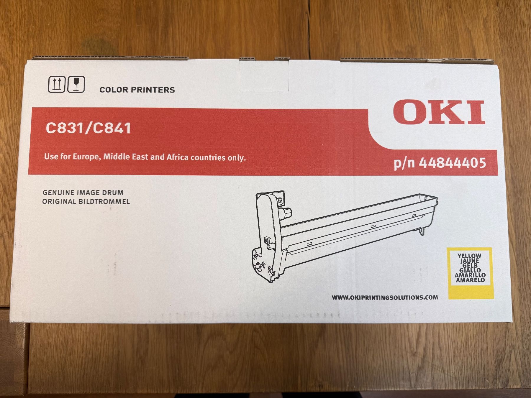 Oki Cartucce per stampanti & toner: Oki Bildtrommel Yellow p/n 44844405 C831/C841 – Nuovo e nell'imballaggio originale da Wil SG venduto da gianon