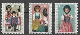 1977 Liechtensteiner Trachten - I Nr. 622 - 624  **