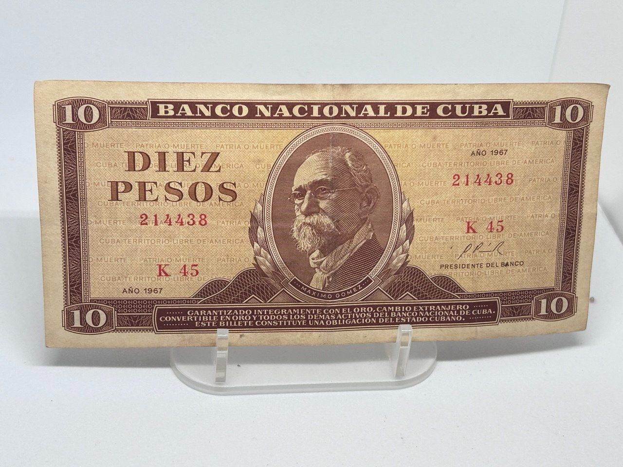 Banknoten: 10 Pesos Cubani 1967 – Gebraucht aus Giubiasco von LorisVale