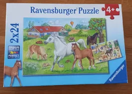 *RAVENSBURGER  - BAUERNHOF - PUZZLE* 2 X 24 T./19X27/VOLLST.