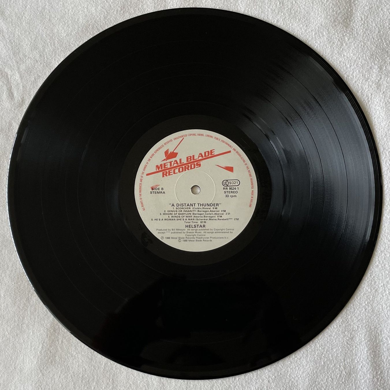 Vinyles: Helstar – A Distant Thunder - LP - 1988 - OIS - First Press – D'occasion à Uster par Zardodel 3