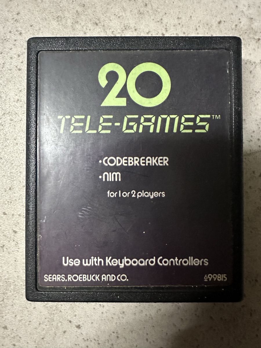 Atari Giochi: Tele-Games Cartridge - Codebreaker & Nim - Atari 2600 – Usato da Kestenholz venduto da Matti_10