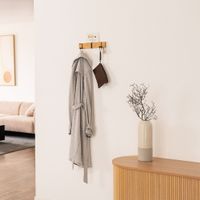 Garderobenleiste HUCK inkl. 3 Haken und Magnete - Bambus