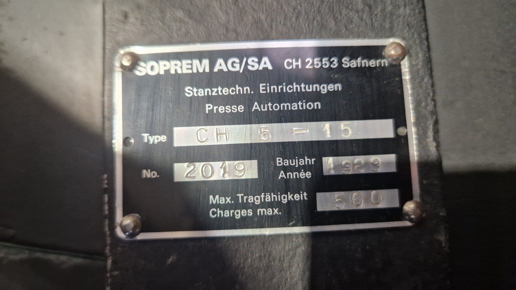 Ferramenta: Coilhaken 500kg – Usato da Grenchen venduto da SOPREM 1
