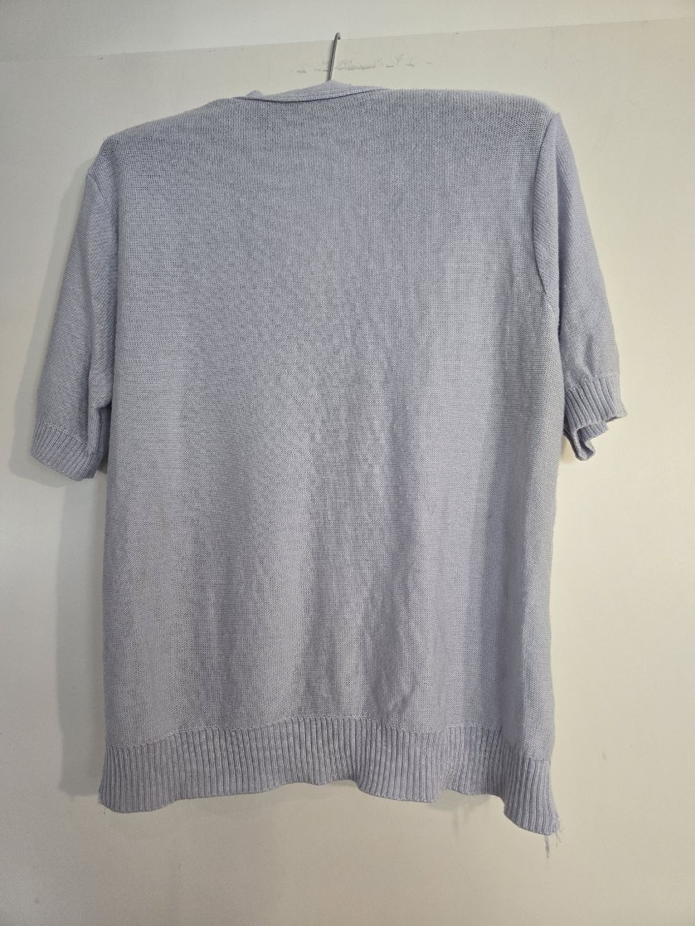 Maglioni & Felpe: Vintage Hellblaue Strickjacke, Kurzarm, Gr. 46 – Usato da Dübendorf venduto da Timulka 4