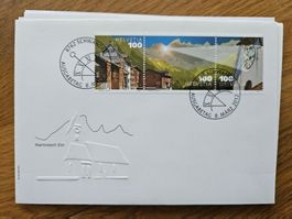 Martinsloch Zusammenhängend auf offiz. FDC nur 1.50