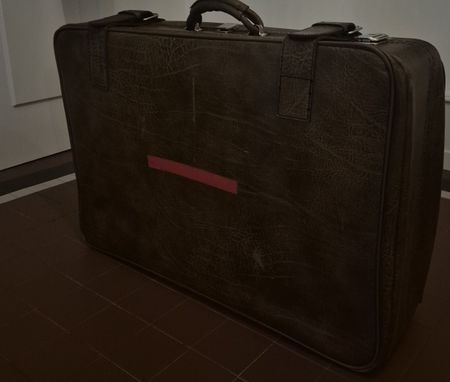 Reisekoffer Leder braun Vintage