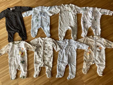 8 Onesies Baby Boy Clothes Bodysuit Sizes 56 - 62