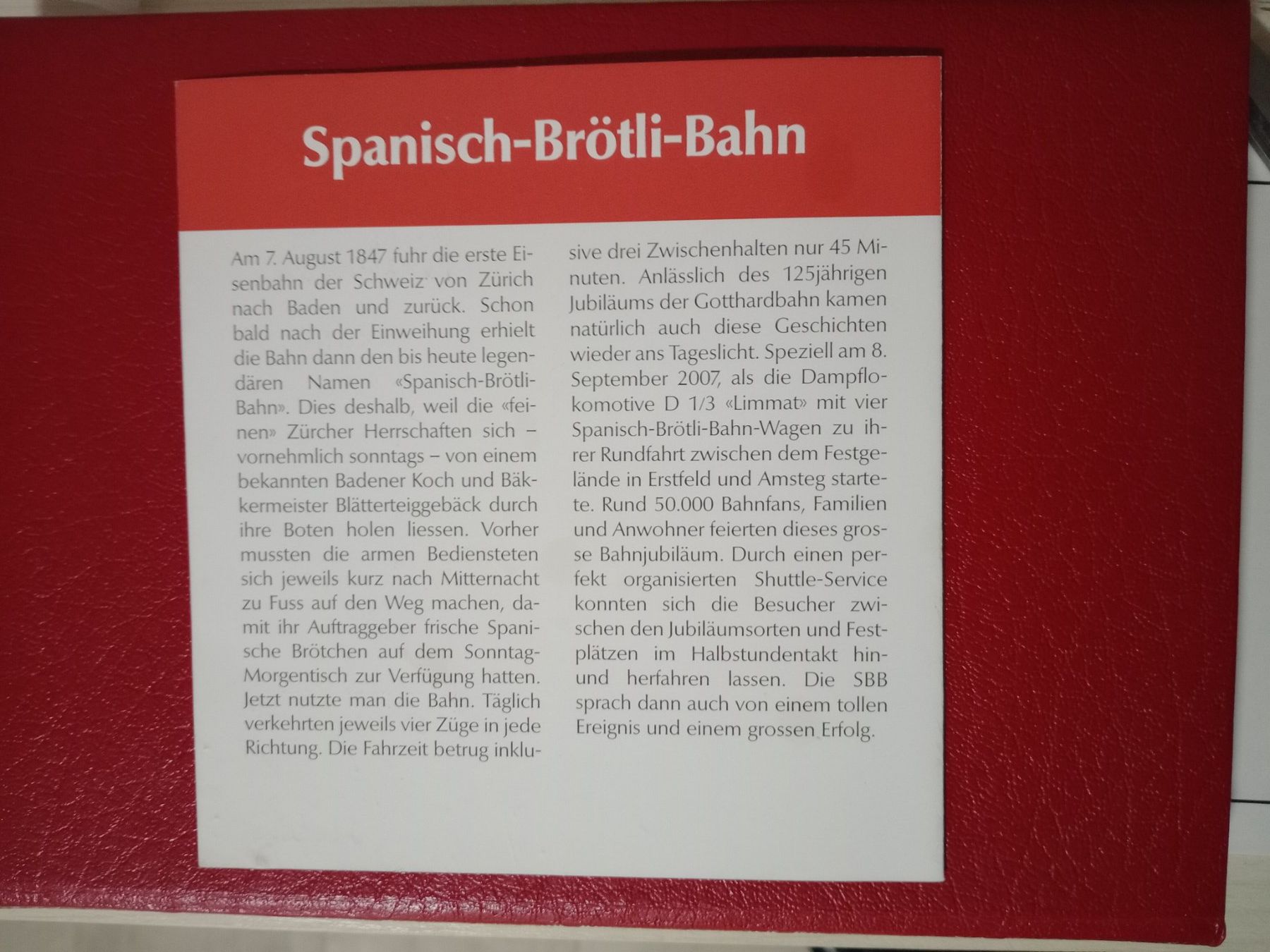 Cartoline postali: Maxikarte Spanisch Brötli Bahn Sonderstempel – Usato da Küttigen venduto da Melisch1000 1