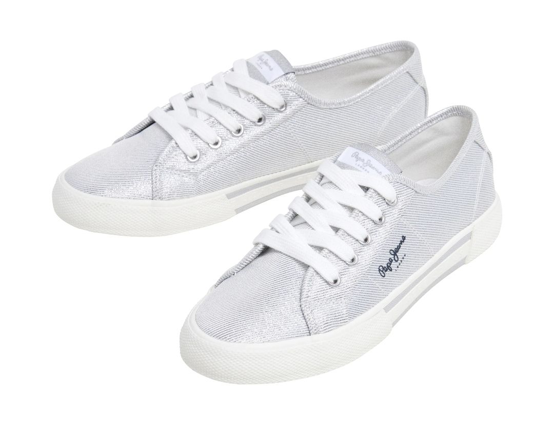 Pepe Jeans Damenschuhe: NEUE Pepe Jeans Sneakers Silber – Neu und originalverpackt aus Rheinfelden von Zottel3