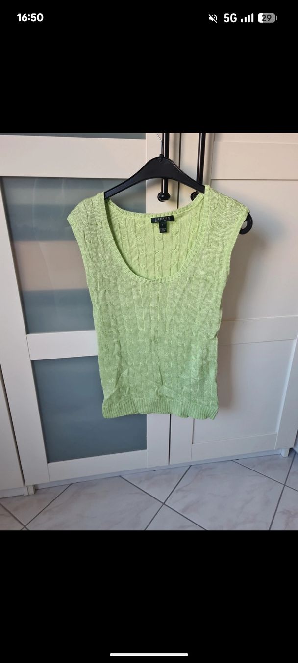 Ralph Lauren Pullover & Sweatshirts: Lauren Ralph Lauren Strickpullunder Pullover hellgrün – Gebraucht aus Basel von Jojo100117